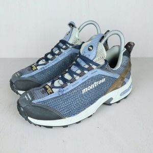 Montrail Hurricane Ridge Outdoor Hiking Shoe Womens Size 6 GL1025-435 Blue White